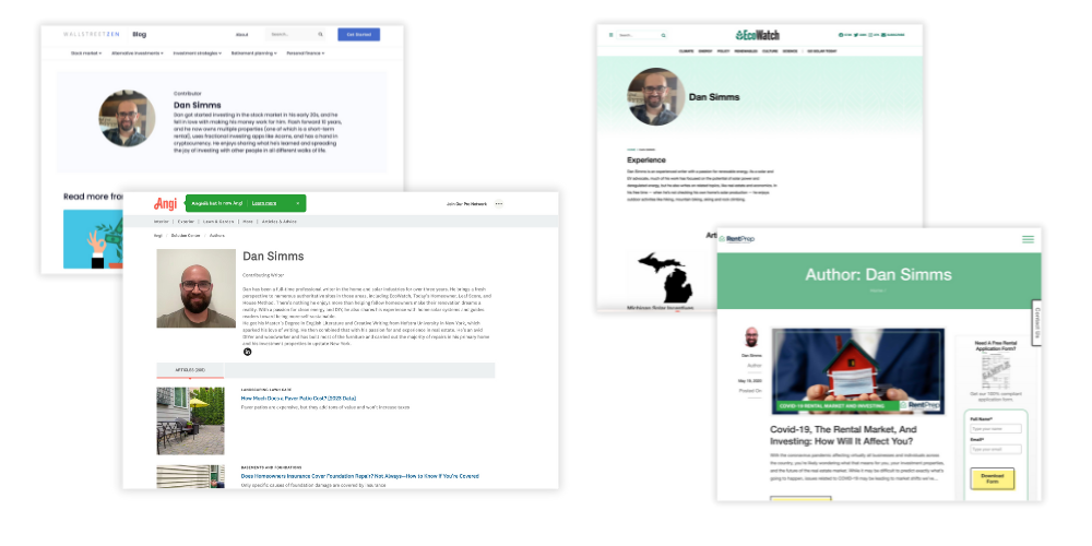 Dan Simms contribution examples. Dan Simms contribution examples.